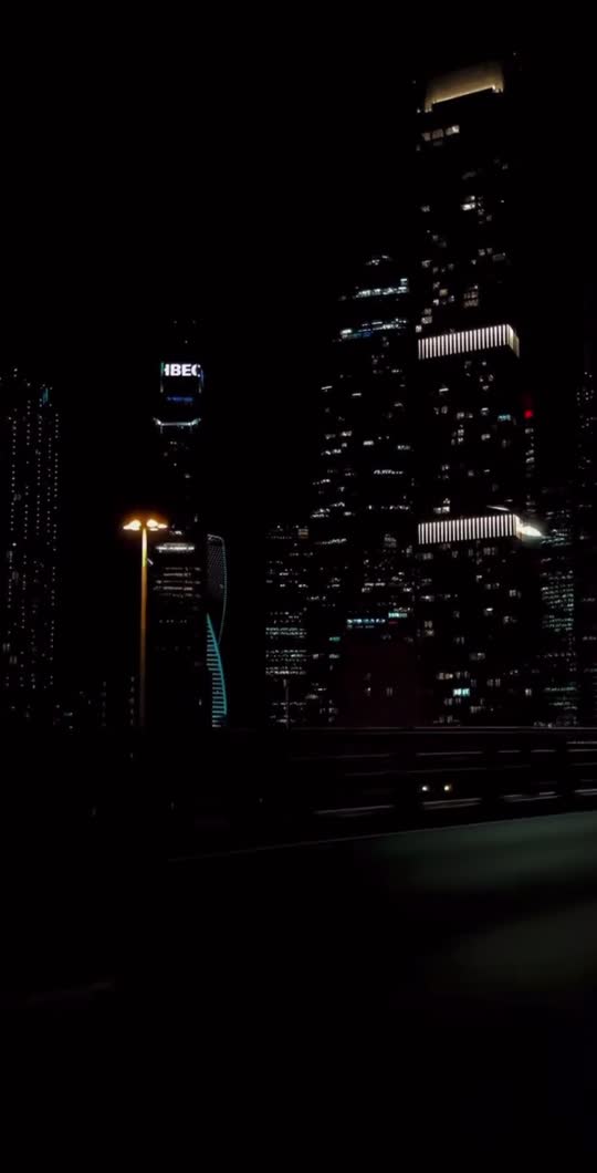City night vibes lyric video template preview